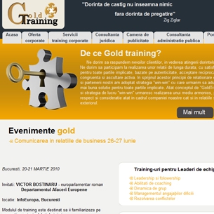 goldtraining - Creare site de prezentare servicii firma